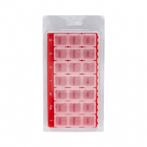 Pastillero semanal - s - 3 organizador de medicamentos (semanal 3t diaria)