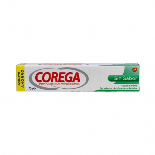 Corega crema extra fuerte sin sabor - adhesivo protesis dental (70 g)