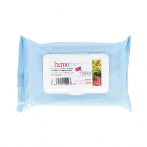 Hemofarm plus toallitas (sobre 60 toallitas cierrre tapa dura)