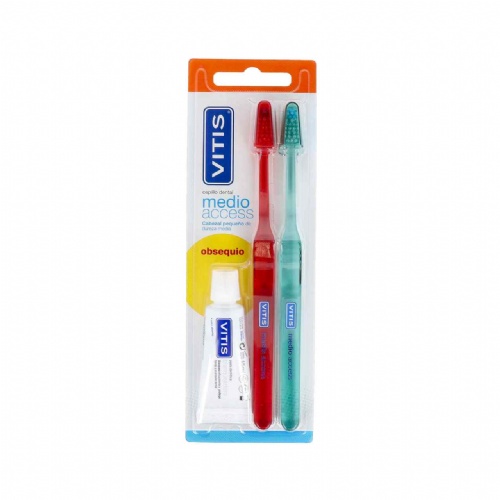 Cepillo dental adulto - vitis access (medio blister 2 u)