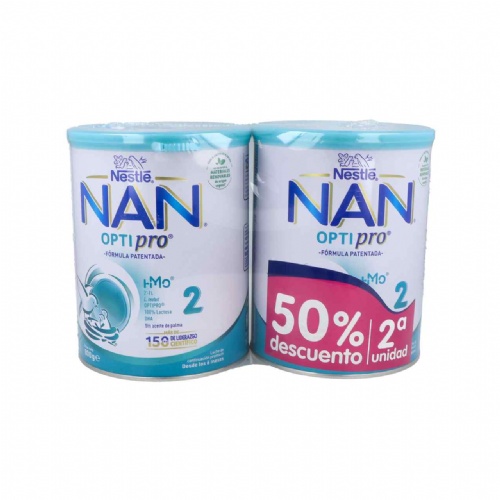 Nan optipro 2 leche de continuacion (2 envases 800 g)