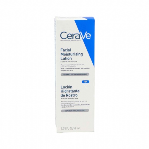 Cerave locion hidratante de rostro piel normal (52 ml)