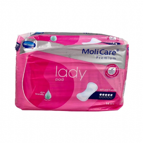 Absorbente incontinencia orina ligera lindor lady pad maxi night 6 gotas 14 unidades - molicare prem