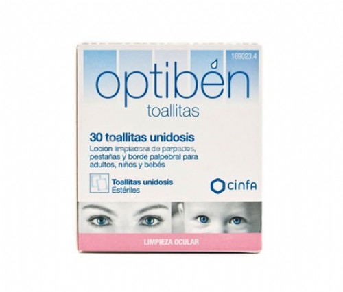 Optiben toallita con locion limpiadora higiene (30 toallitas)