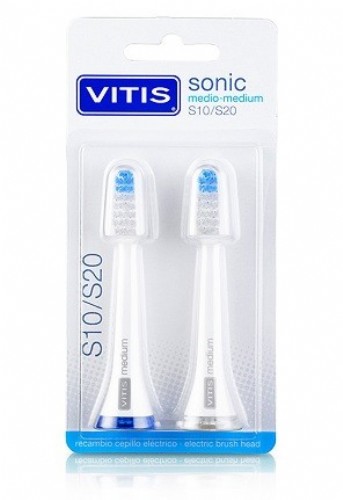 Cepillo dental electrico - vitis sonic s10 / s20 (medio 2u recambio cabezal)