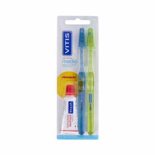 Cepillo dental adulto - vitis (medio duplo)