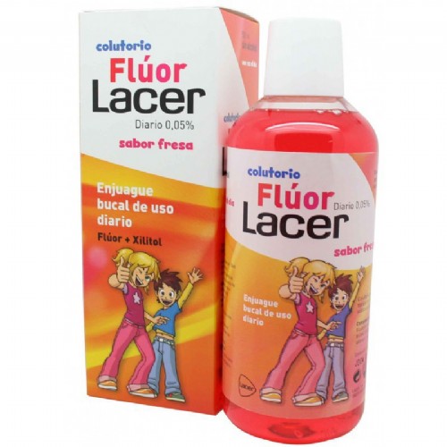 Lacer colutorio fluor diario 0,05 % (fresa 500 ml)