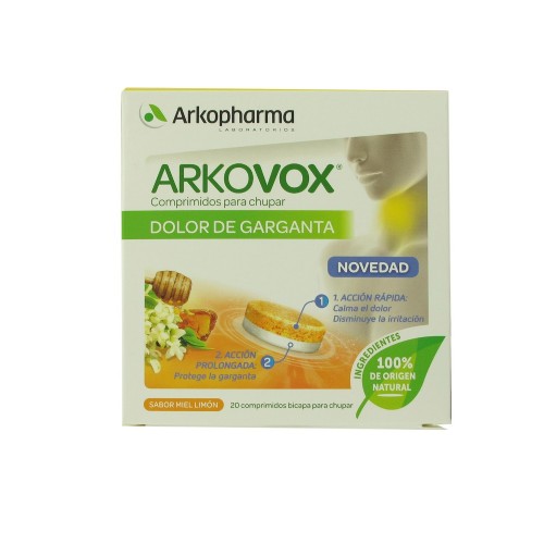 Arkovox dolor de garganta miel-limon (20 comprimidos para chupar)