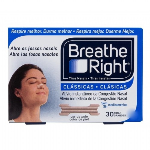 Breathe right clasicas - tira adh nasal (30 unidades)