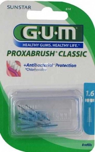Cepillo interdental recambio - gum 614 proxabrush (1.6 conico 8 u)