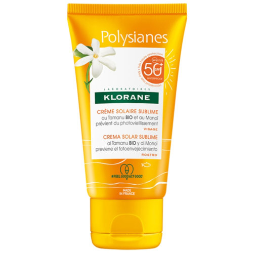 Klorane polysianes crema solar sublime spf 50+ rostro (1 envase 50 ml)