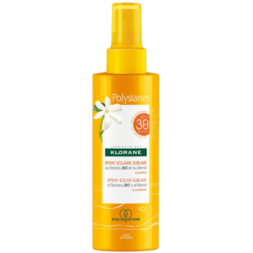 Klorane polysianes al tamanu bio y al monoï - spray solar sublime spf 30 cuerpo (1 envase 200 ml)
