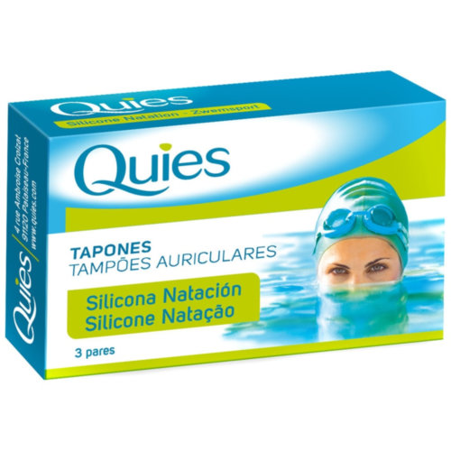 Tapones oidos silicona natacion - quies (6 unidades estandar)