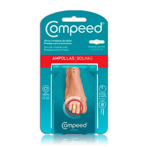 Compeed ampollas - hidrocoloide (dedos pies 8 u)
