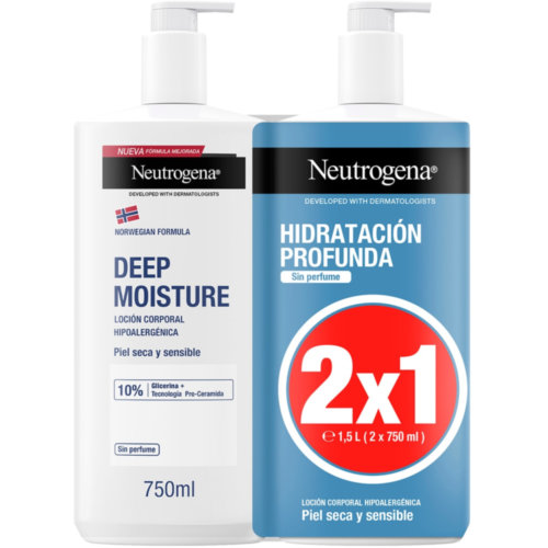 Neutrogena sin perfume duplo 750 ml