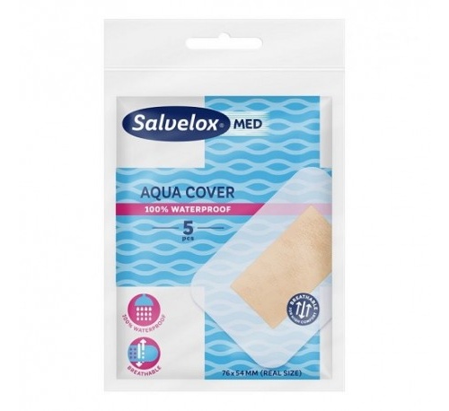 Salvelox med aqua cover - aposito adhesivo (5 apositos 76 mm x 54 mm)
