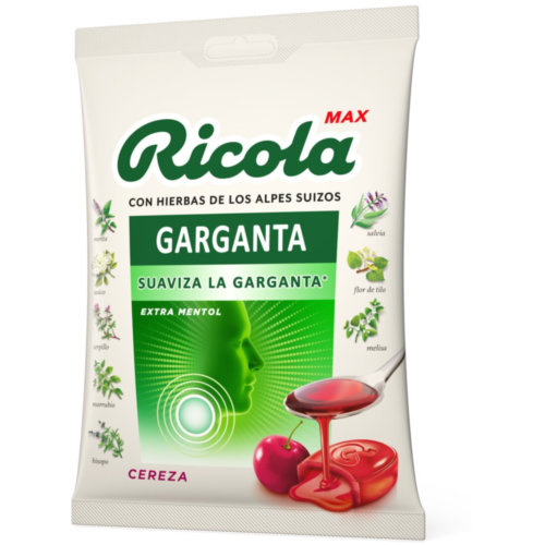 Ricola max garganta cereza bolsa 68g