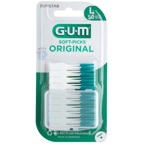 Soft picks gum 634 l50 sin fluor 50 unidades largo - gum 634 l50 sin fluor