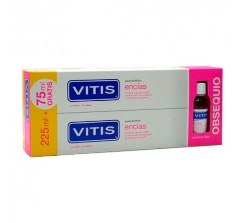 Vitis encias pasta dentifrica + colutorio (150 ml 2 u + 30 ml)