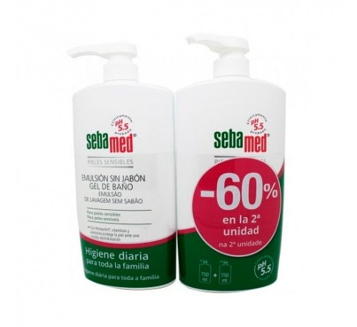 Sebamed emulsion sin jabon 750 ml duplo
