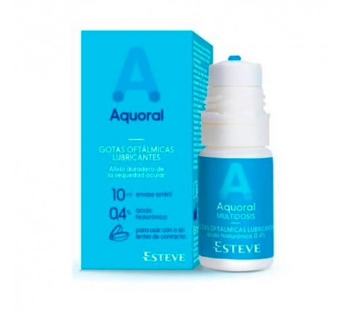 Aquoral gotas humectantes c/ a hialuronico 0.4% - gotas oftalmicas lubricantes esteriles (multidosis