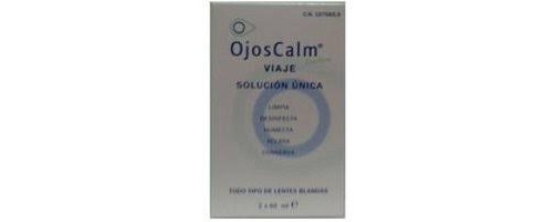 Ojoscalm lentes de contacto blandas - solucion unica (viaje 60 ml 2 u)