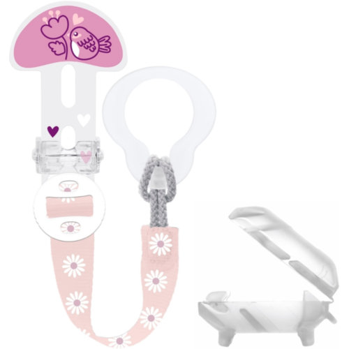 Broche para chupete y cubierta de proteccion - mam clip it! & cover (rosa)