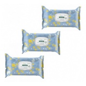 Klorane bebe toallitas limpiadoras suaves - leche de toilette (pack duo 70 toallitas 2 paquetes)