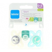Chupete silicona - mam start (0-2 m azul)
