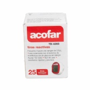 Tiras reactivas glucemia - acofar (25 tiras)