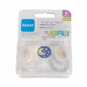 Chupete silicona - mam original night (+ 6 m pack doble verde)