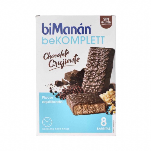 Bimanan bekomplett snack barritas (chocolate crujiente 280 g 8 barritas x 35 g)